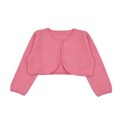 ZK11754 纯棉舒适婴幼儿女童短款披肩披风坎肩外套开衫针织衫上衣