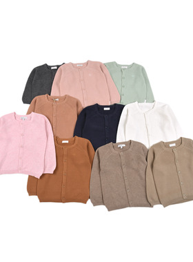 D1275 有机棉 婴幼儿新生儿男女童宝宝针织衫舒适透气毛衣小童