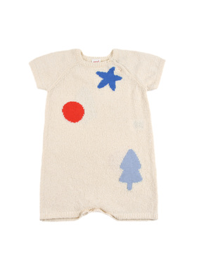 D1360 百搭棉质舒适男女童新生儿宝宝哈衣爬服连体衣针织衫短款