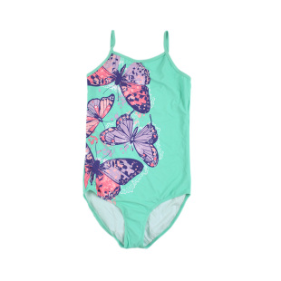 SW45不退换 连体三角泳衣度假沙滩温泉 亲肤柔软女童游泳衣吊带式