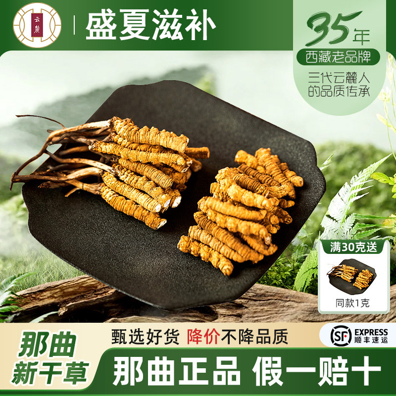 西藏那曲新鲜冬虫夏草正品大号断草正宗虫草干货10克礼盒装自用