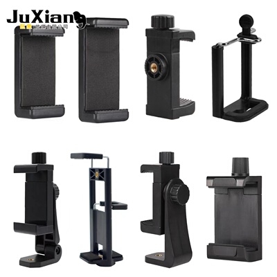 手机直播支架一字夹三脚架防滑单独夹子夹头落地架手机夹通用配件