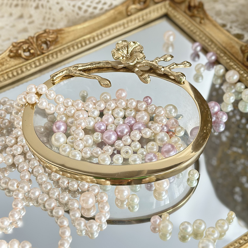 收纳盒肥皂盒轻奢风花朵装饰