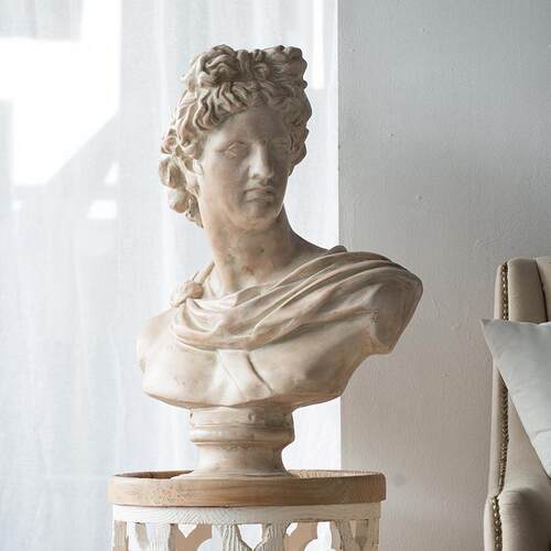 BJ40欧式北欧法式复古头像雕塑客厅样板房玄关家居装饰品摆件陈列