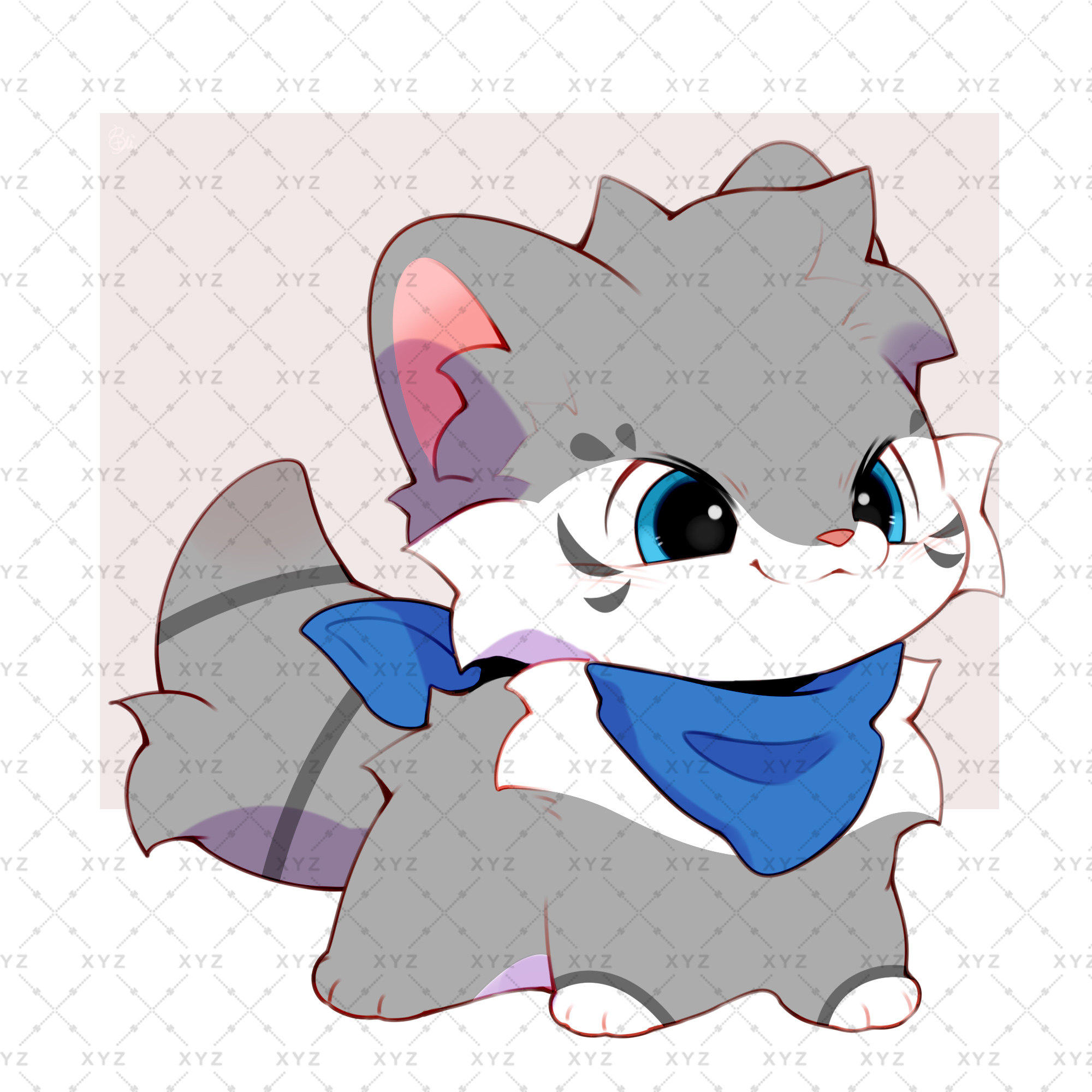 鱿兽设模板约稿定制furry兽圈幻想生物拼拼乐白菜价