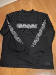 (in Stock) Self-Designed Sanskrit 33 Floral Mesh Fabric Sports Ice Hockey Jersey Long-Sleeve T-Shirt for Women and Short-Sleeve for Men Set