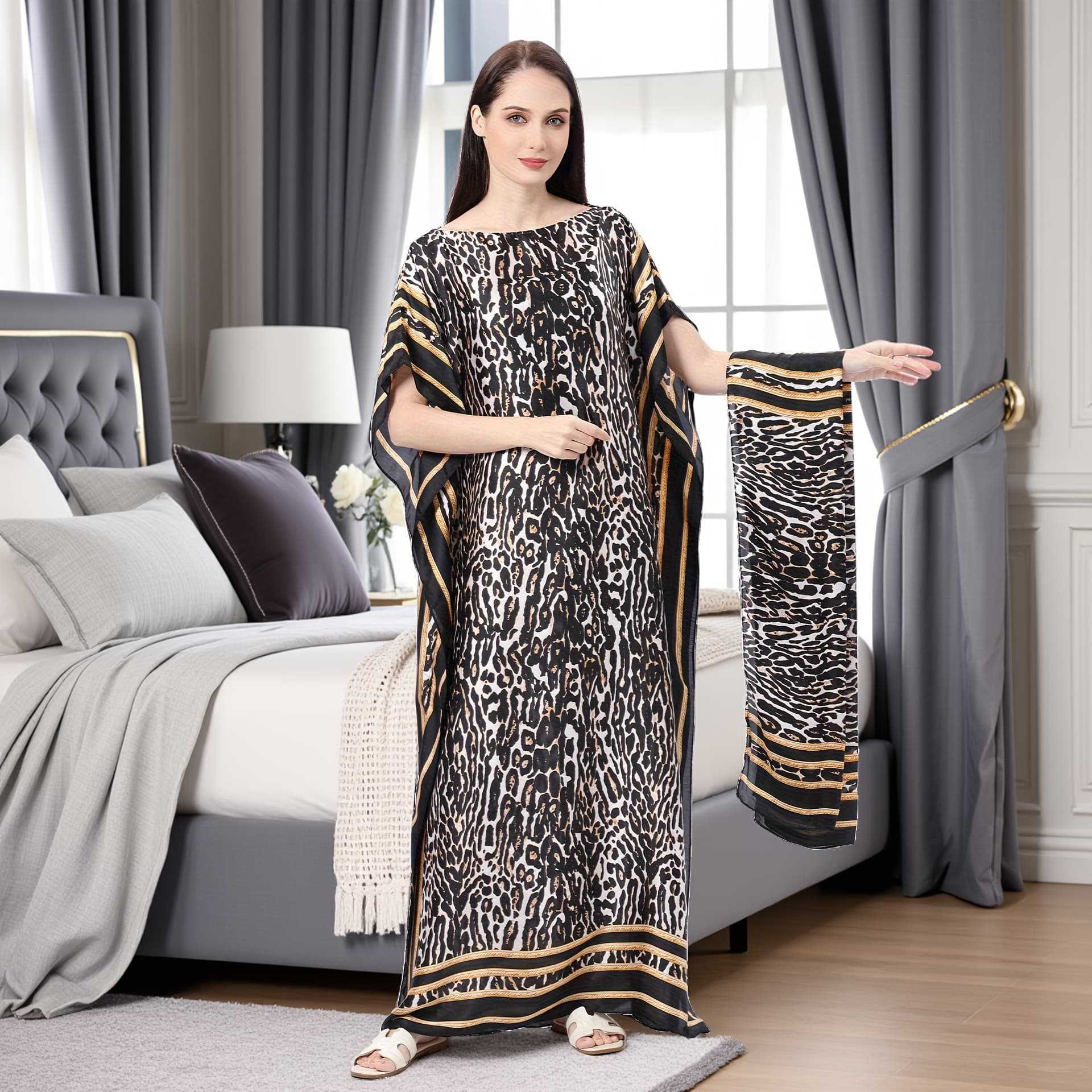 沙滩罩衫长袍宽松防晒衣欧美比基尼开衫外罩阿拉伯长款