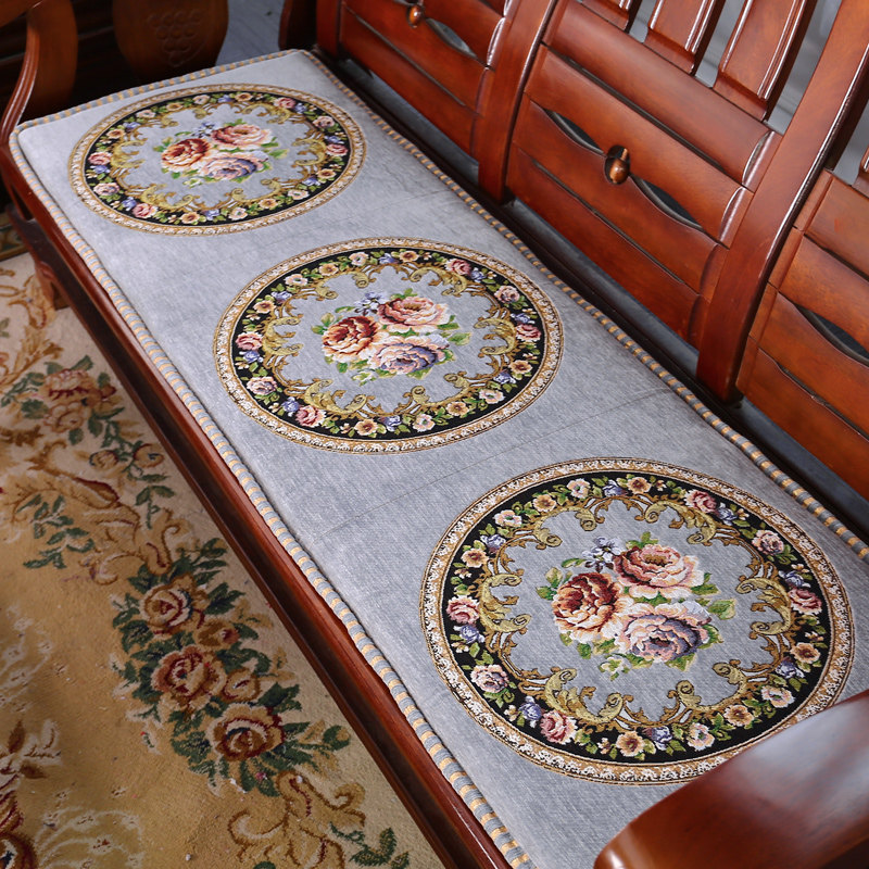 实木硬式沙发坐垫中式复古风冬季加厚红木单双三人位老式海绵垫子