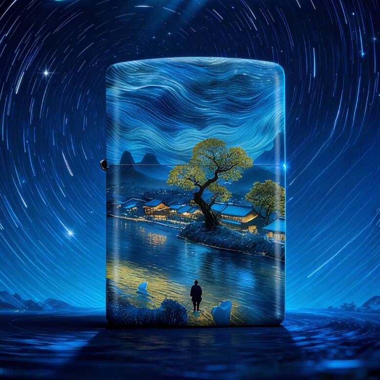 Zippo梦幻星空防风煤油打火机图片