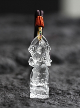 韦陀菩萨琉璃吊坠佛像结缘礼物