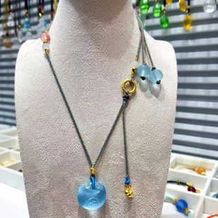 招福纳吉！古法琉璃福袋发圈 把“福”随身戴  吊坠DIY配饰平安扣