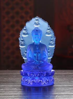 古法琉璃居家玄关寺庙供奉药师佛