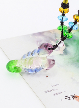 古法情侣琉璃吊坠项链十二星座