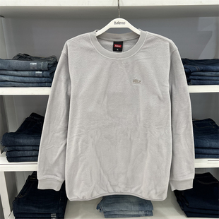 正品班尼路男装卫衣小鲸鱼刺绣经典标志长袖保暖加绒加厚长袖上衣