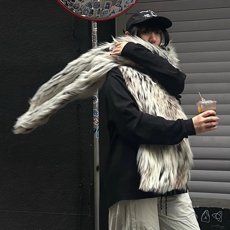 时尚洋气~fanss韩系豹纹披肩围巾