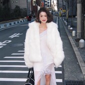 年轻款 洋气白色毛毛外套冬厚 海宁爆款 狐狸环保皮草女款 2025新款