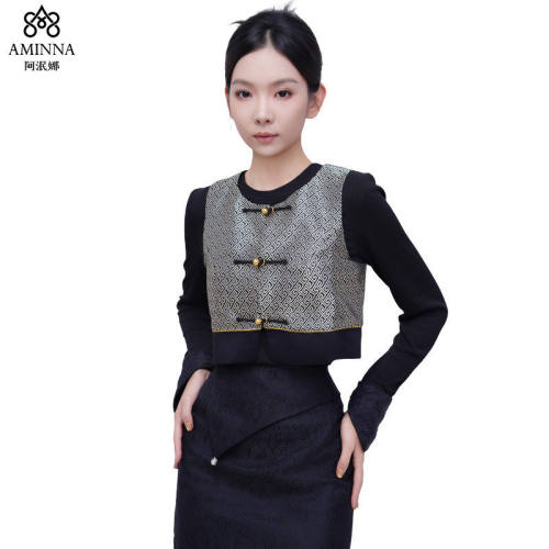 【阿泯娜】马甲 A2359新时尚款蒙古民族流行服饰马甲女款民族风