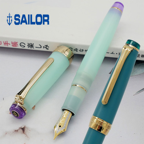 写乐宝石般漂亮颜色磨砂钢笔21K