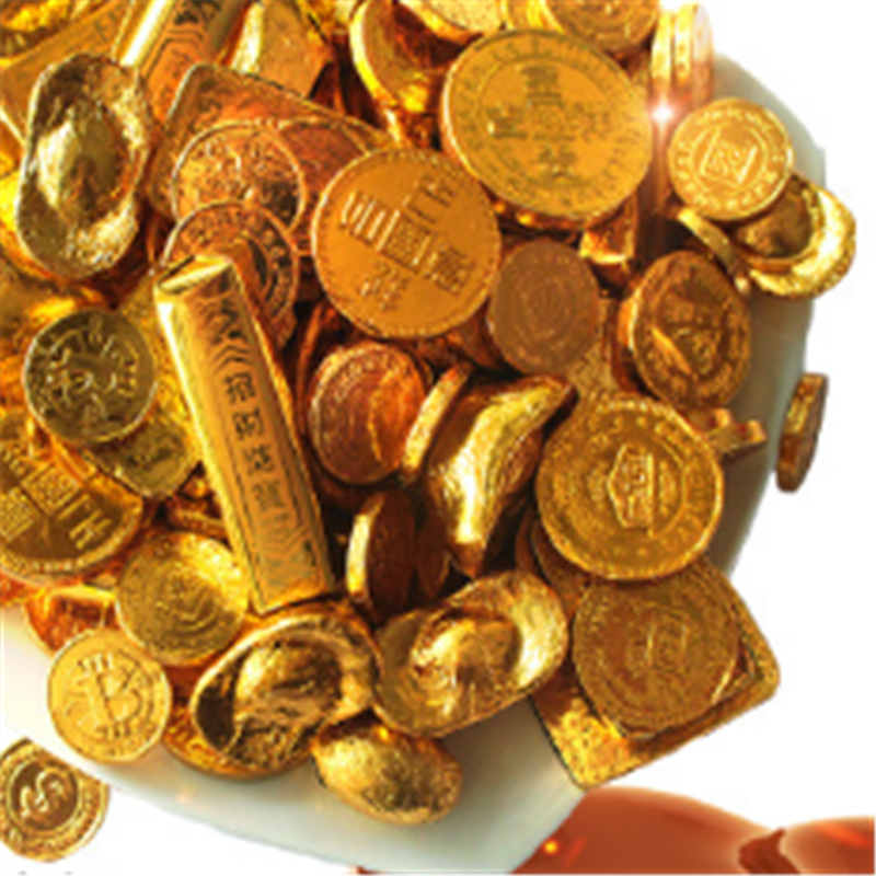 蛋糕装饰宝箱白色糖珠 暴富金砖金币金币元宝摆件 装饰巧克力