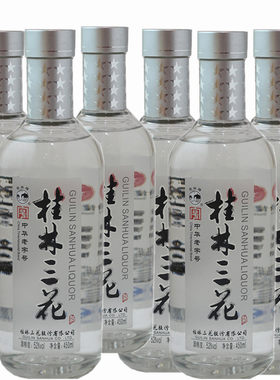 广西桂林特产三宝三花酒国标米香型白酒粮食酒52度450mlX6瓶整箱