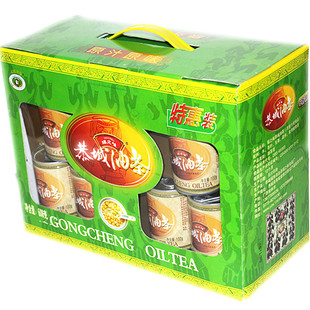 桂林特产恭城瑶之味浓缩油茶膏加麻旦果米花配料礼盒油茶