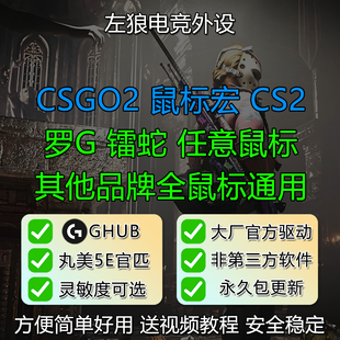 cs2鼠标宏csgo2罗G支持丸美官匹5eG502G102GPW雷蛇蜻蜓F1卓威ATK