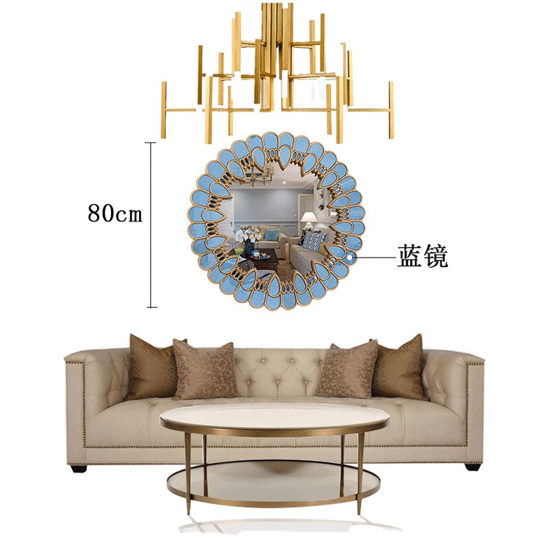 欧式装饰镜壁饰壁炉镜美式餐厅镜子壁挂定制入门镜卫浴镜背景镜子