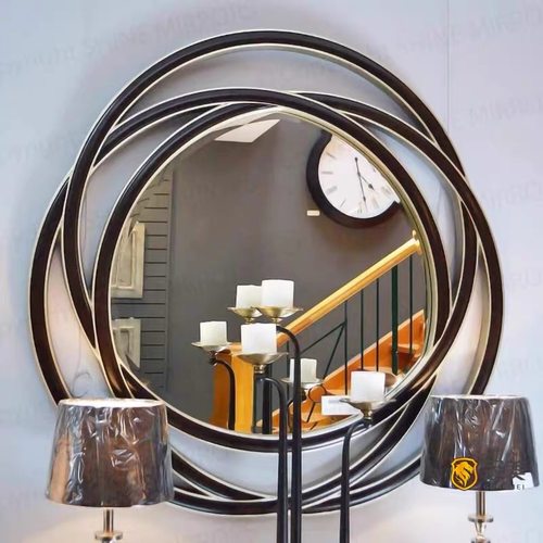 美式壁炉大厅艺术挂装饰镜子