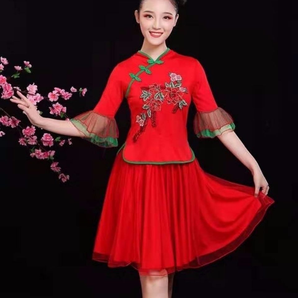 2023新款广场舞服装女喇