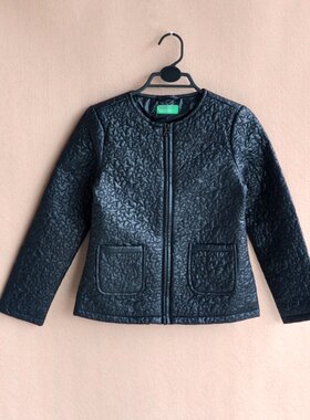 女童轻薄棉服棉袄圆领夹棉外套