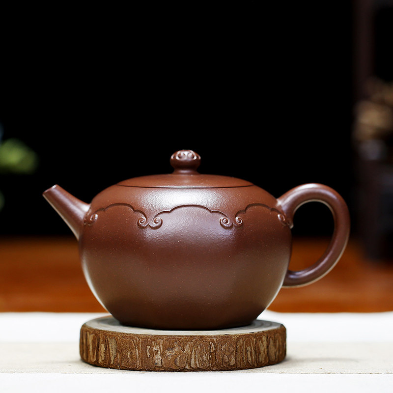 批褐怀玉/鹣鲽高工汤宣武全手工制宜兴紫砂泡茶器原矿底槽清茶具