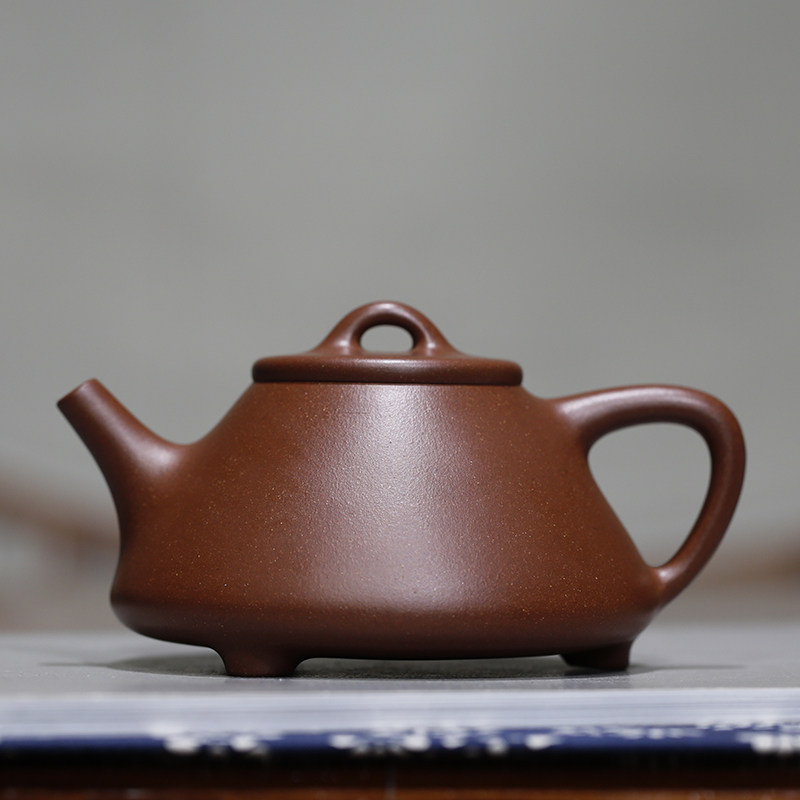 子冶石瓢 原矿降坡泥国工张胜纯全手工宜兴紫砂壶中式茶器具收藏