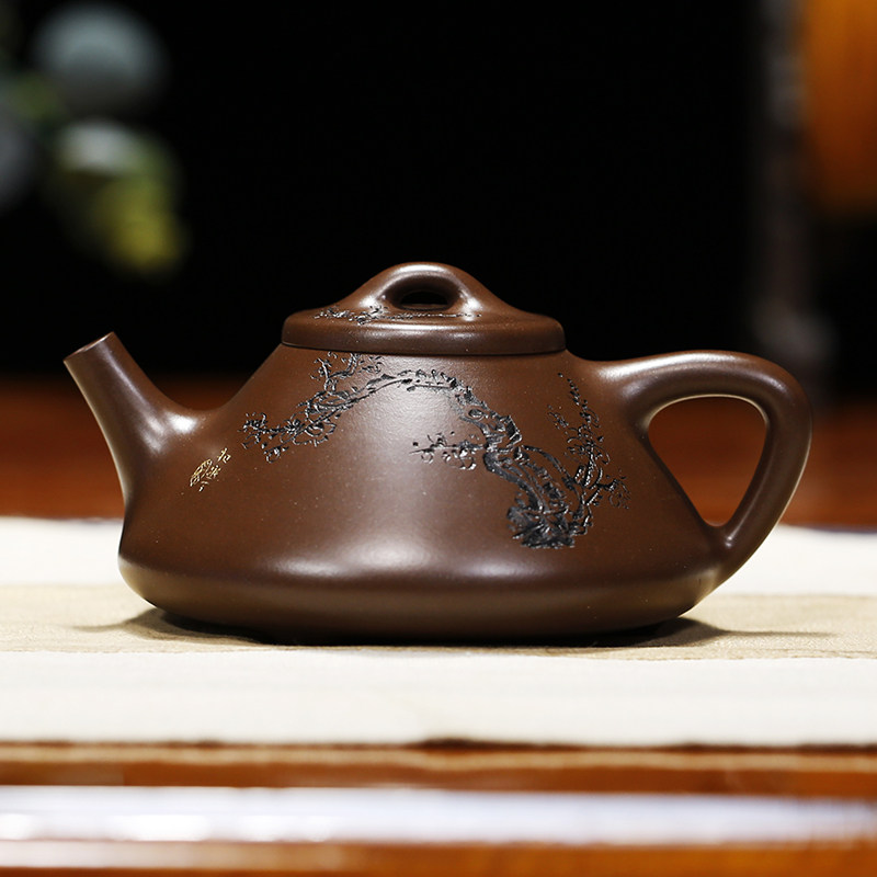 询价子冶石瓢原矿珍藏老紫泥研高吴扣华纯全手工正宗宜兴紫砂收藏