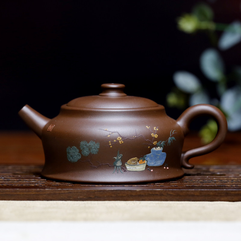 拙雅/丰韵原矿紫泥高工沈翠莲纯全手工正宗宜兴紫砂壶泥绘家用