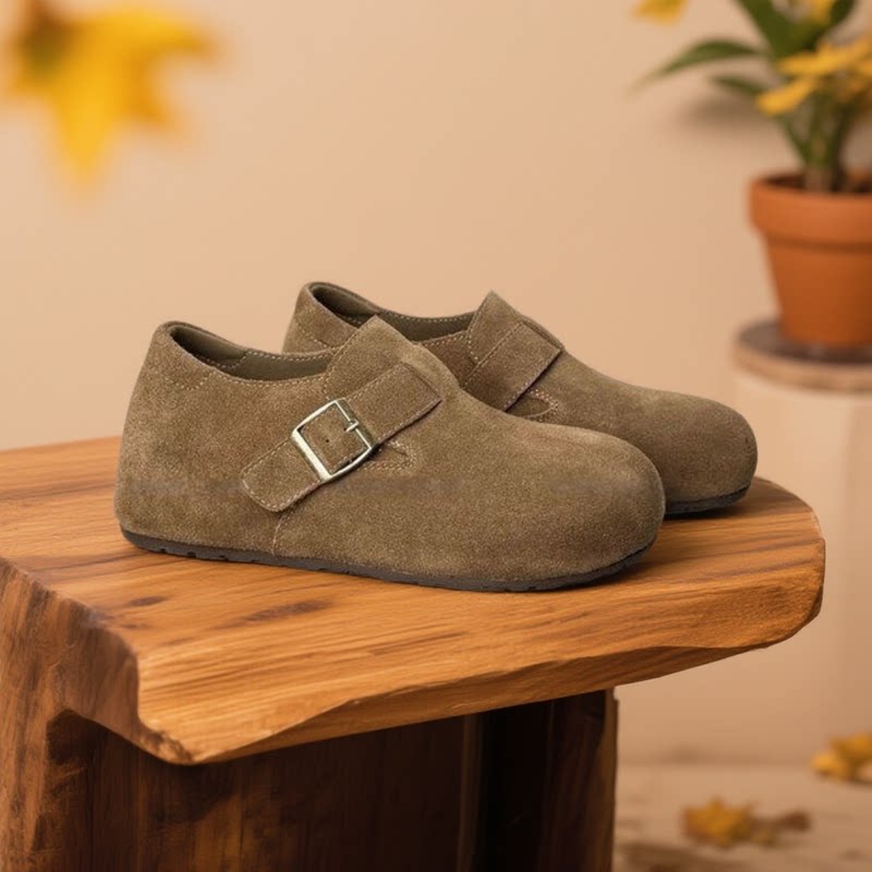 牛皮3厘米内增高乳胶垫鞋勃肯鞋秋冬新款雪地靴保暖棉加绒博肯鞋