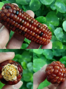文玩彩色小玉米手把件解压礼品