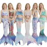 Летний детский купальник, топ без лямок, наряд маленькой принцессы, семейный стиль, крой «рыбий хвост»