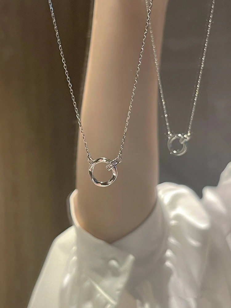 莫比乌斯环项链S925女纯银高级感