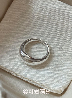 复古银色泥鳅背素圈戒指百搭时尚