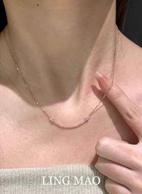 细闪微笑项链高级感轻奢小众精致