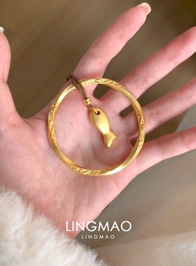 磨砂小金鱼编绳项链轻奢小众气质
