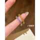 高保色夏日多巴胺彩色排钻戒指女简约时尚 轻奢高级感甜美百搭指环