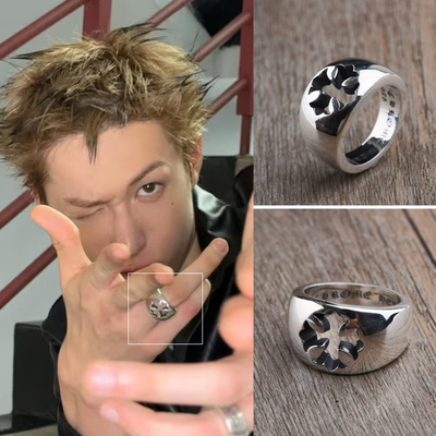 cortis马丁同款十字架镂空戒指女