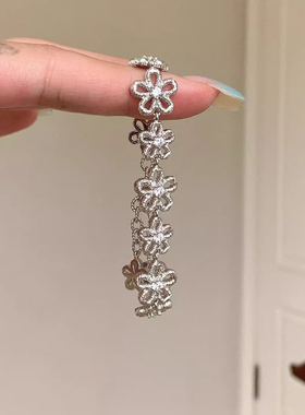 S925纯银蕾丝花朵手链甜美清冷感