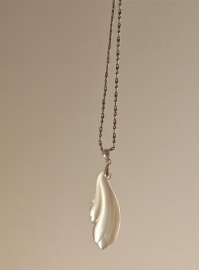 冰透玉兰花项链新中式清冷感气质