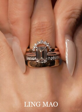 几何叠戴开口戒指高级感轻奢小众