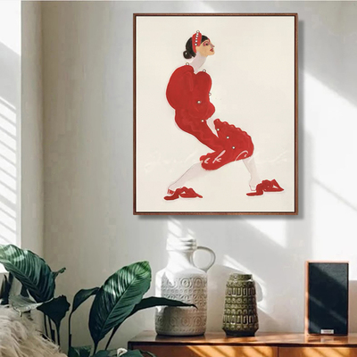 原创 |《》纯手绘油画玄关装饰画客厅壁画中古风法式卧室挂画