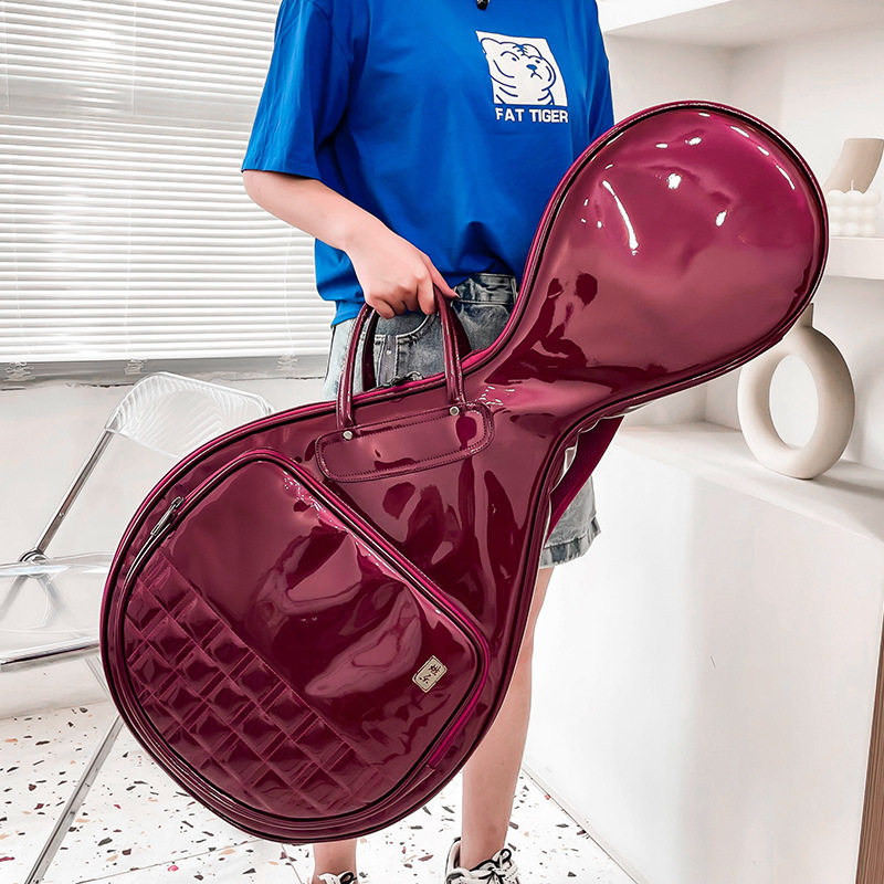 漆皮中阮包加厚双肩便携乐器包袋可提防泼水高档中阮琴包可放乐谱