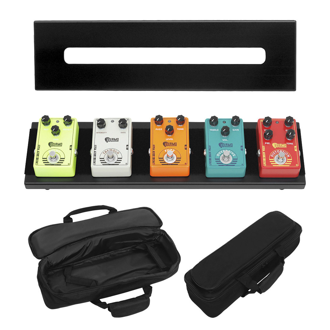 吉他单块效果器固定板便携式效果器固定支架轨道板子赠送包魔术贴