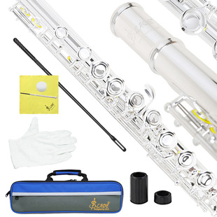 SLADE 16孔长笛镀银C调长笛乐器曲列式闭孔E键学生考级演奏flute